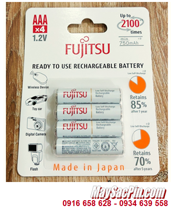 Fujitsu HR-4UTCEX(4B); Pin sạc AAA 800mAh 1.2v Fujitsu HR-4UTCEX(4B) Type 800mAh (Min 750mAh) Japan _Vỉ 4viên
